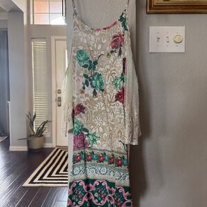 Umgee cold should lace midi dress